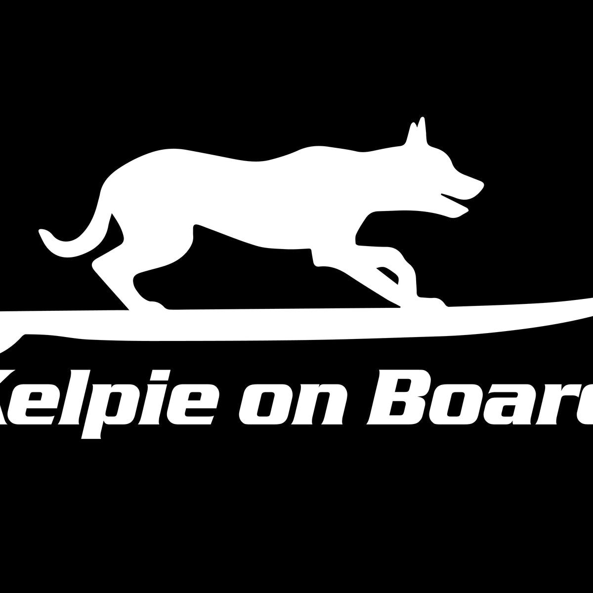 Kelpie on Board image of decal