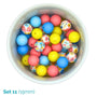 Silicone Beaded Dog Necklace - Set 11