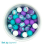 Silicone Beaded Dog Necklace - Set 23