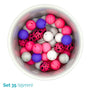 Silicone Beaded Dog Necklace - Set 35