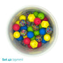 Silicone Beaded Dog Necklace - Set 42