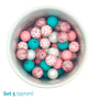Silicone Beaded Dog Necklace - Set 5