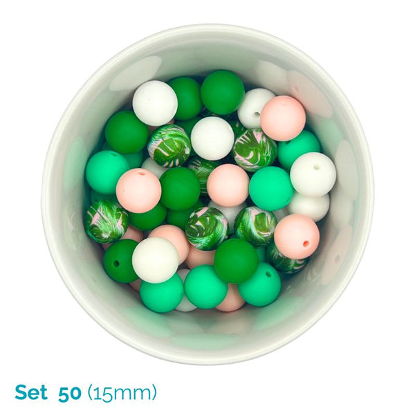 Silicone Beaded Dog Necklace - Set 50
