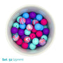 Silicone Beaded Dog Necklace - Set 51