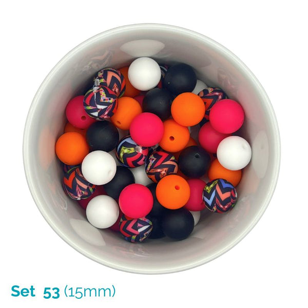 Silicone Beaded Dog Necklace - Set 53