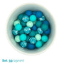 Silicone Beaded Dog Necklace - Set 59