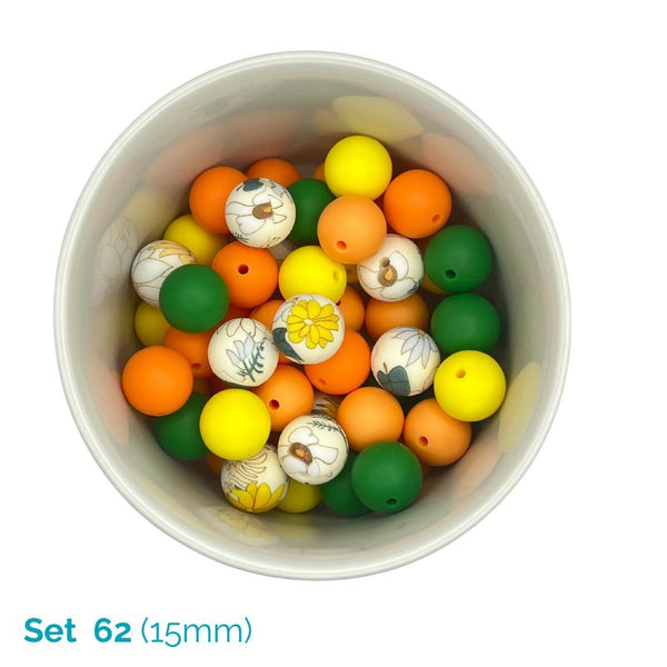 Silicone Beaded Dog Necklace - Set 62