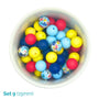 Silicone Beaded Dog Necklace - Set 9