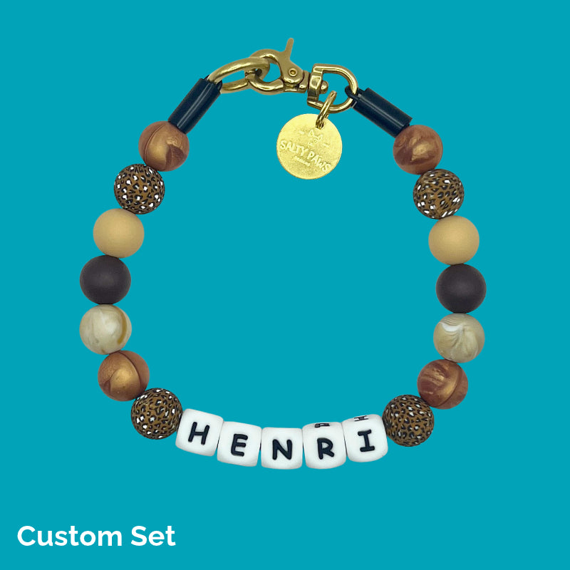 Silicone Beaded Dog Necklace - Custom Set