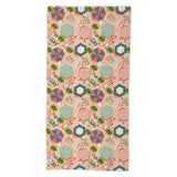 sand free, quick dry dog towel in life's a beach design in peach - front view