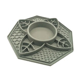 Salty Paws Lotus Slow Feeder for dogs in sage with multi-texture lick mat and slow feeder sections