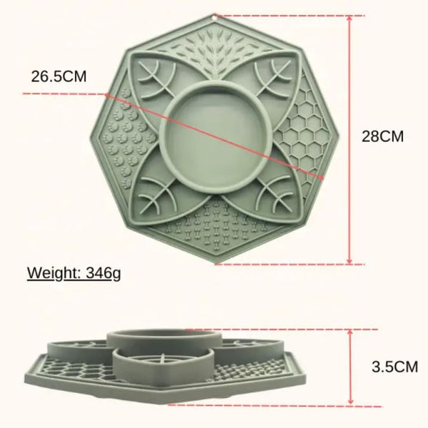 silicone combination feeder for dogs dimensions