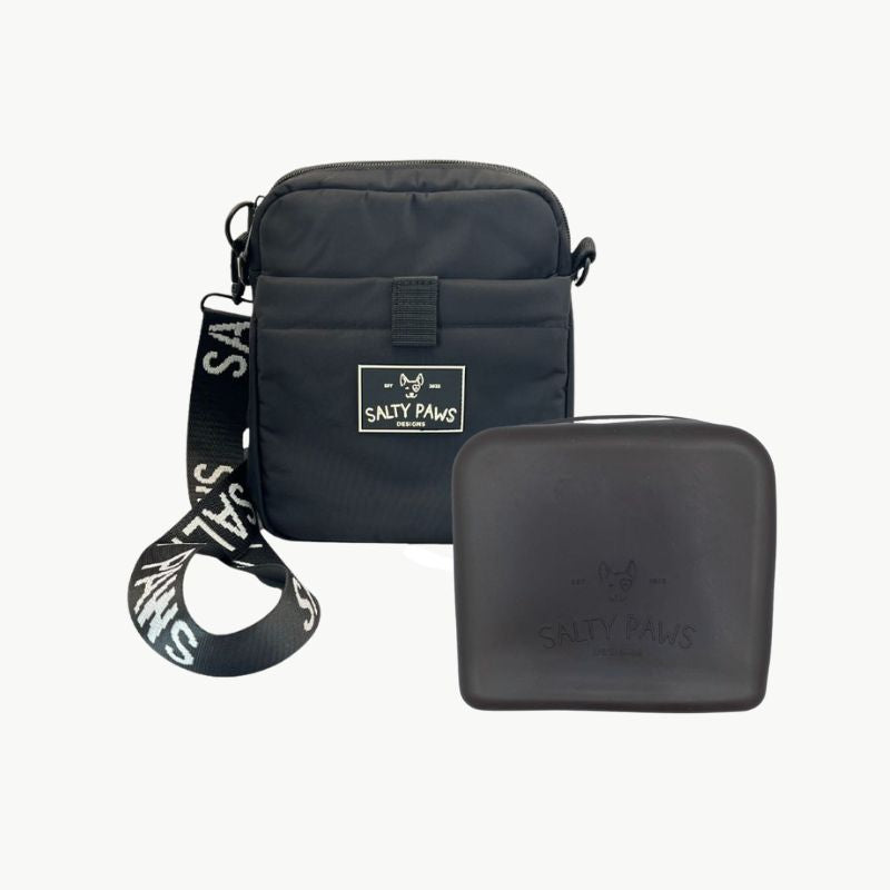 Salty Paws Original Perfect Pair with dog training pouch and black silicone treat pouch