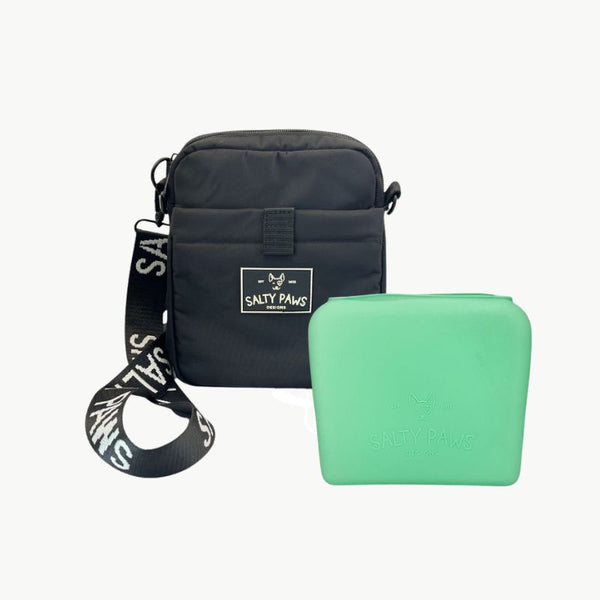 Salty Paws Original Perfect Pair with dog training pouch and mint silicone treat pouch