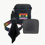 Salty Paws Pride Mess-Free Training Setup with dog training pouch, black silicone treat pouch and slobber towel
