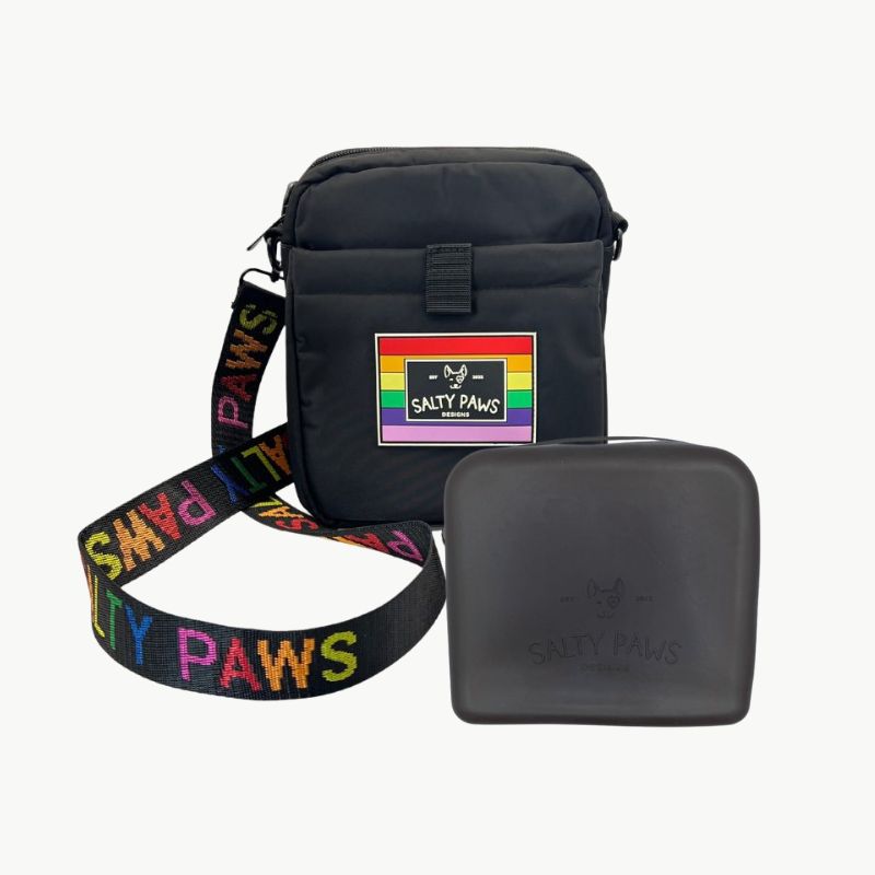 Salty Paws Pride Perfect Pair with dog training pouch and black silicone treat pouch