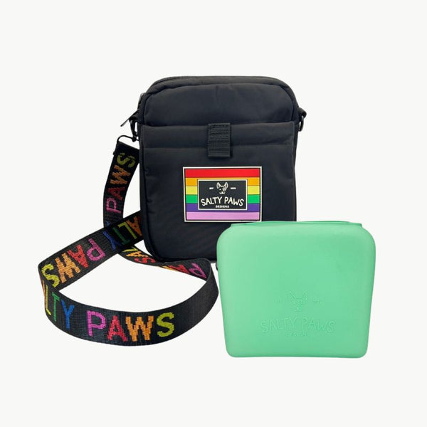 Salty Paws Pride Perfect Pair with dog training pouch and mint silicone treat pouch