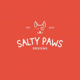 Salty Paws Gift Card $50 Denominations in orange background.