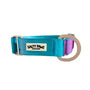 Salty Paws ombre martingale collar in aqua to purple gradient with aluminium hardware
