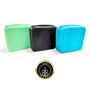 Salty Paws Silicone Treat Pouch in mint, black, and teal, eco-friendly