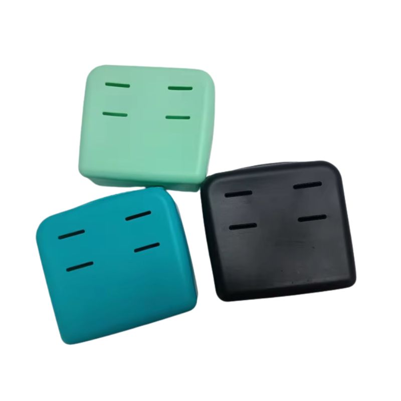 Salty Paws Silicone Treat Pouch lid view in mint, teal, and black