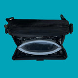 Salty Paws Silicone Treat Snap Bag stored inside open dog training pouch