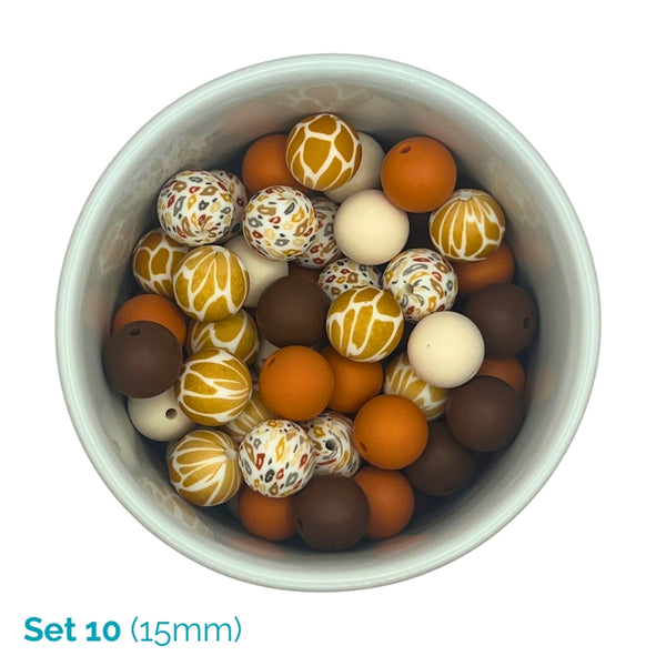 Silicone Beaded Dog Necklace - Set 10