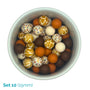 Silicone Beaded Dog Necklace - Set 10