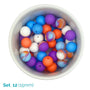 Silicone Beaded Dog Necklace - Set 12