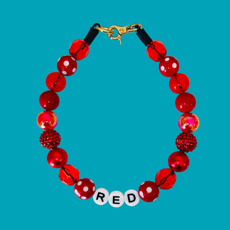 Bubblegum Beaded Dog Necklace