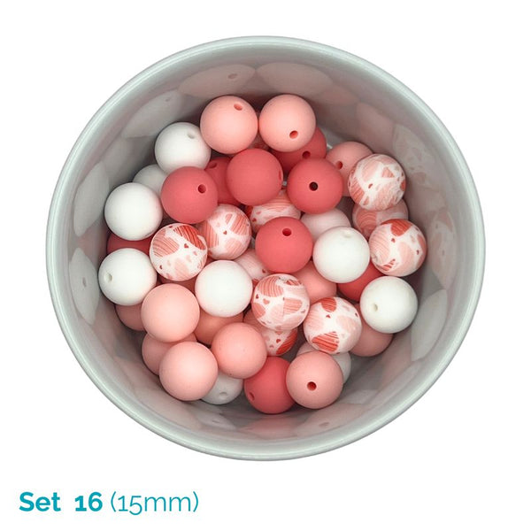 Silicone Beaded Dog Necklace - Set 16