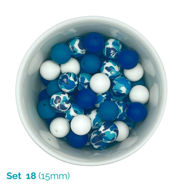 Silicone Beaded Dog Necklace - Set 18