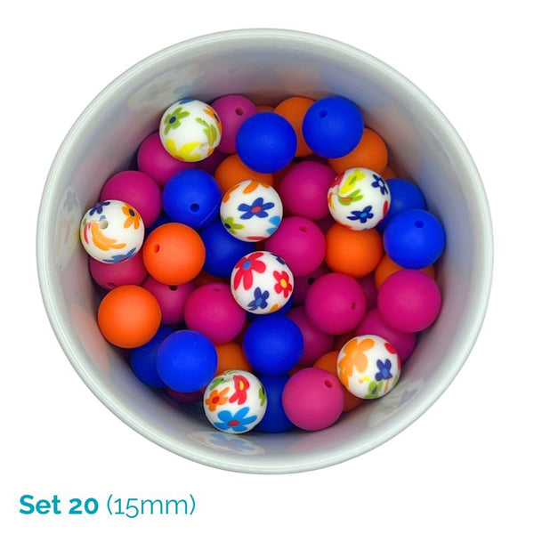 Silicone Beaded Dog Necklace - Set 20