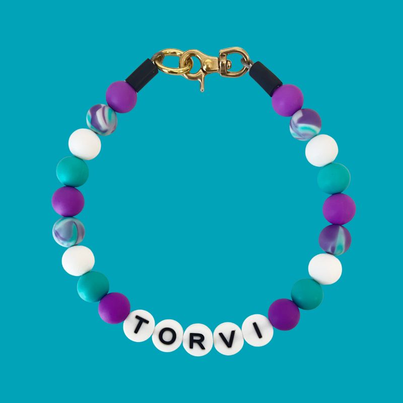 Silicone Beaded Dog Necklace