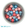Silicone Beaded Dog Necklace - Set 28