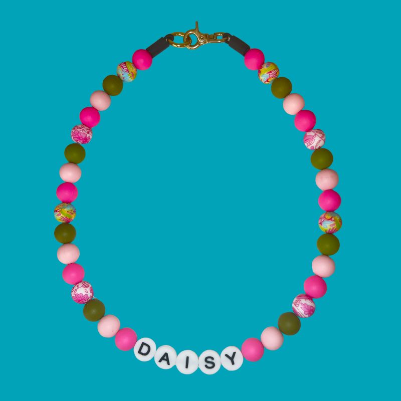 Silicone Beaded Dog Necklace