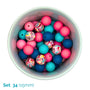Silicone Beaded Dog Necklace - Set 34