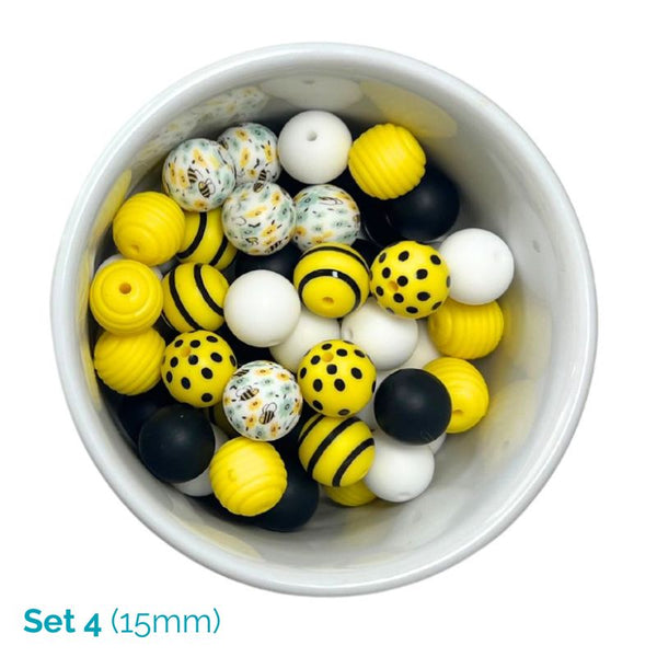Silicone Beaded Dog Necklace - Set 4