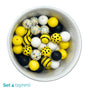 Silicone Beaded Dog Necklace - Set 4