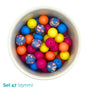 Silicone Beaded Dog Necklace - Set 47