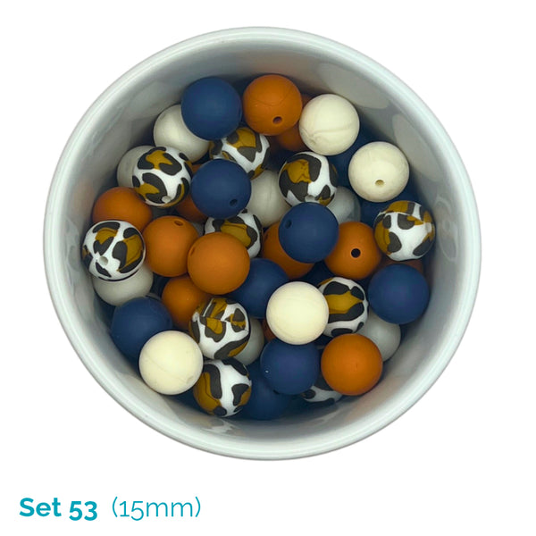 Silicone Beaded Dog Necklace - Set 53