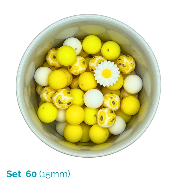 Silicone Beaded Dog Necklace - Set 60