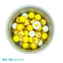 Silicone Beaded Dog Necklace - Set 60