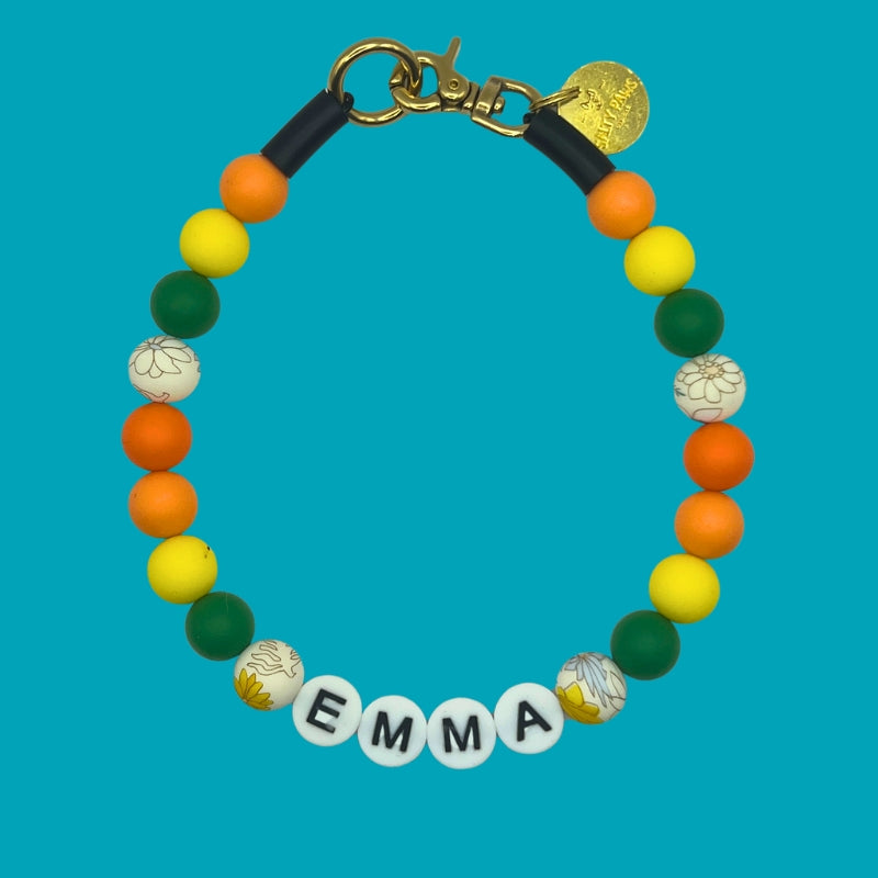 Silicone Beaded Dog Necklace | Personalised and Custom Made