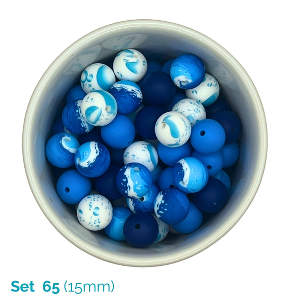 Silicone Beaded Dog Necklace - Set 65