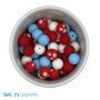 Silicone Beaded Dog Necklace - Set 71