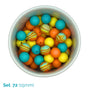 Silicone Beaded Dog Necklace - Set 72