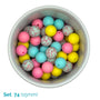 Silicone Beaded Dog Necklace - Set 74