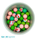 Silicone Beaded Dog Necklace - Set 78