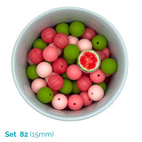 Silicone Beaded Dog Necklace - Set 82